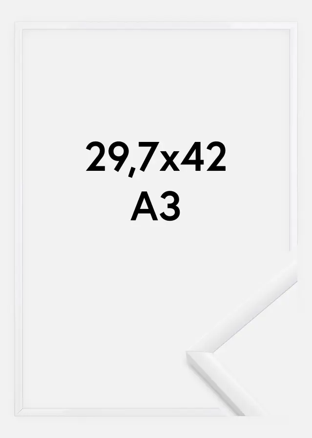 Moldura New Lifestyle Vidro acrílico Branco 29,7x42 cm (A3)