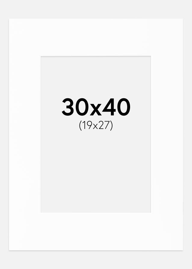 Passe-partout Canson Branco (Bordo interior branco) 30x40 cm (19x27)