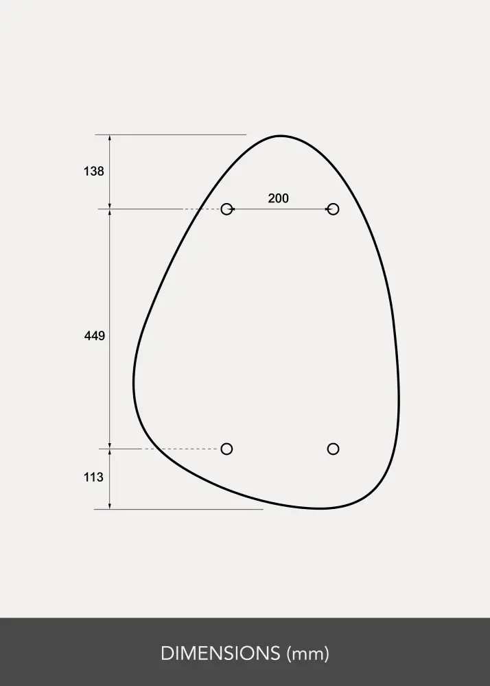 Espelho Pebble 50x70 cm - Selected By BGA