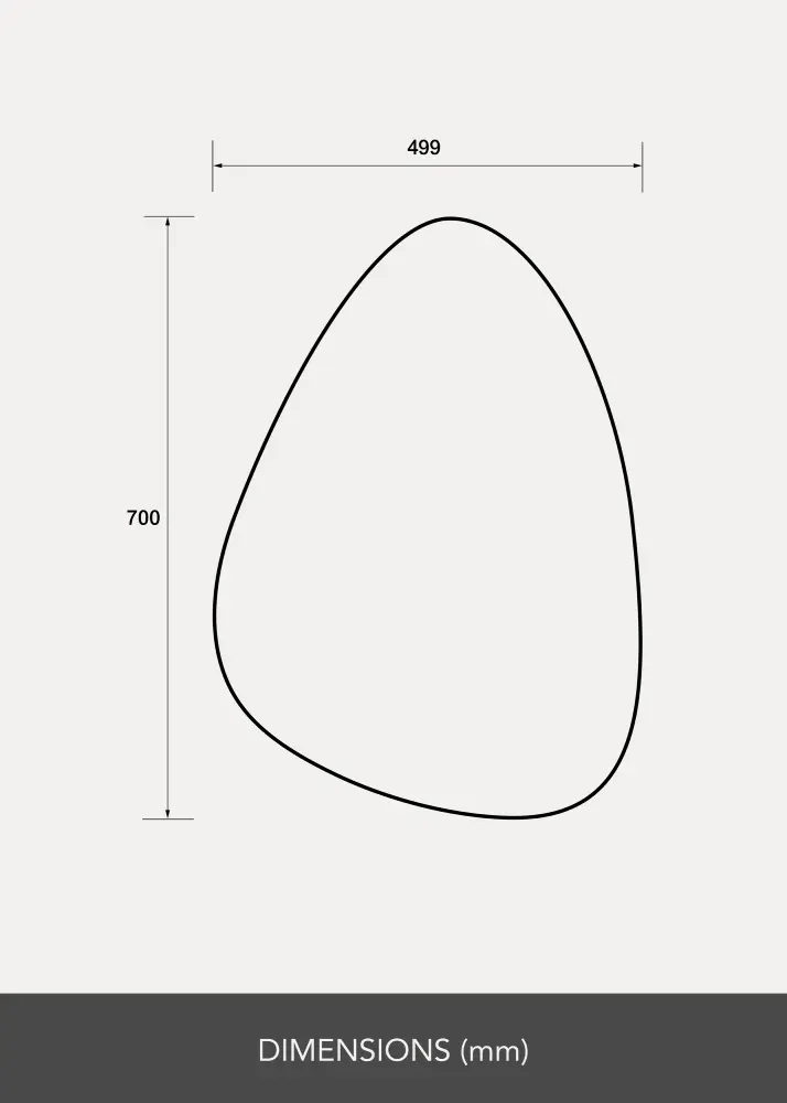 Espelho Pebble 50x70 cm - Selected By BGA