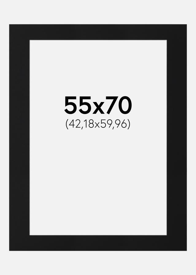 Passe-partout Preto Padrão (Bordo interior branco) 55x70 cm (42,18x59,96)