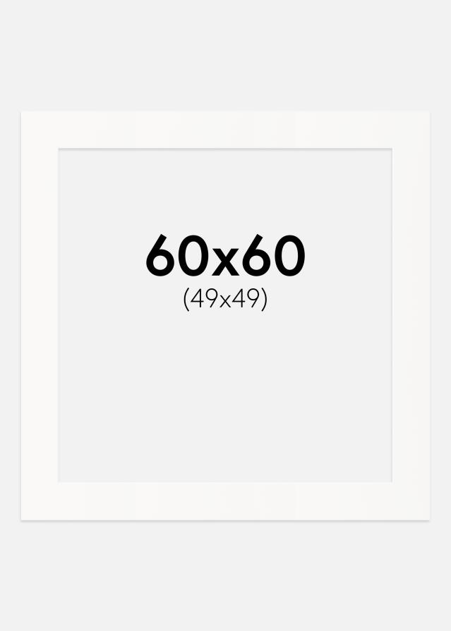 Passe-partout Offwhite (Bordo interior branco) 60x60 cm (49x49)