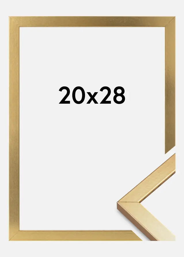 Moldura Minerva Vidro acrílico Dourado 20x28 cm