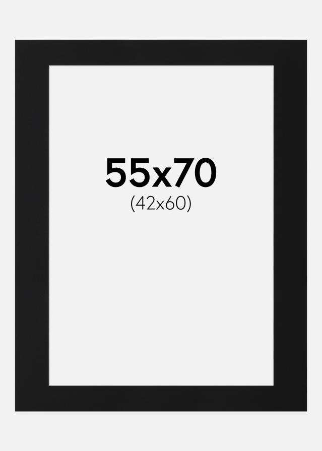 Passe-partout Preto Padrão (Bordo interior branco) 55x70 cm (42x60)