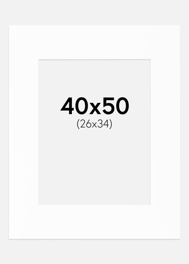 Passe-partout Canson Branco (Bordo interior branco) 40x50 cm (26x34)