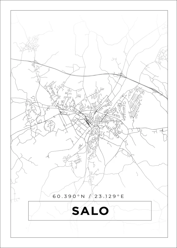 Mapa - Salo - Cartaz Branco