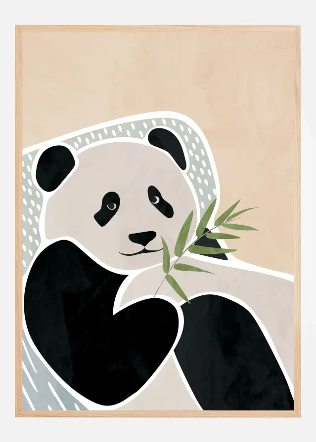 Scandi Panda Póster