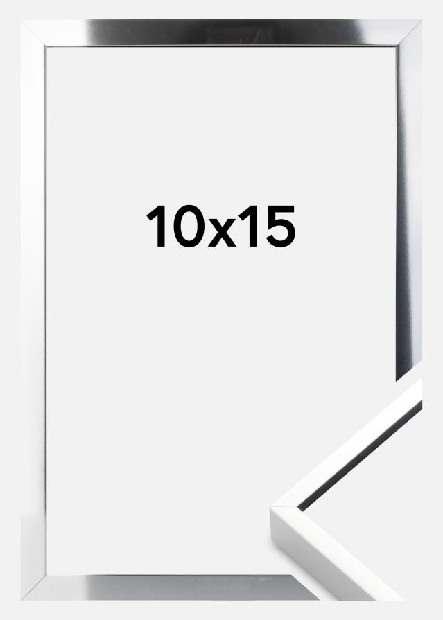 Moldura Nielsen Premium Alpha Brilhante Prateado 10x15 cm