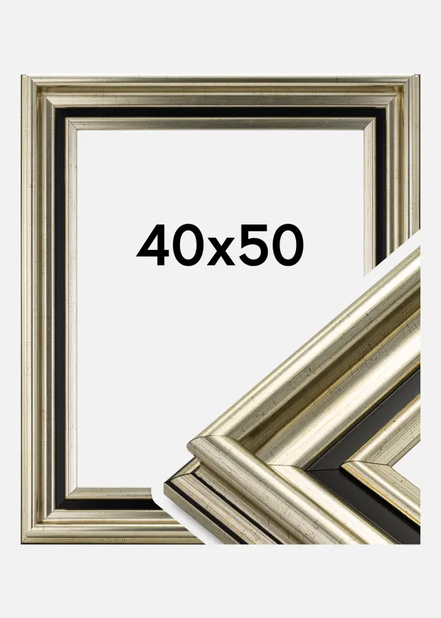 Moldura Gysinge Premium Prateado 40x50 cm