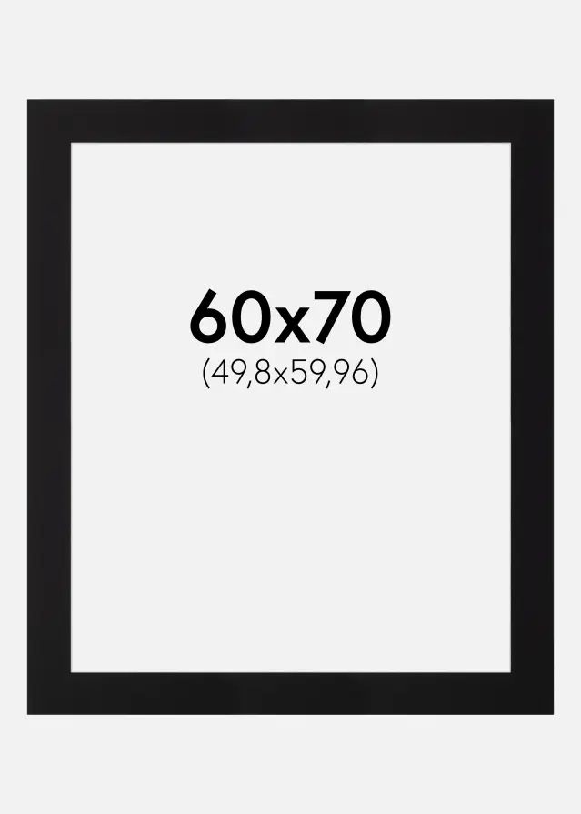 Passe-partout Canson Preto (Bordo interior branco) 60x70 cm (49,8x59,96)