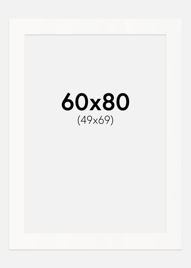 Passe-partout Offwhite (Bordo interior branco) 60x80 cm (49x69)