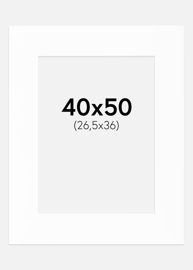 Passe-partout Canson Branco (Bordo interior branco) 40x50 cm (26,5x36)