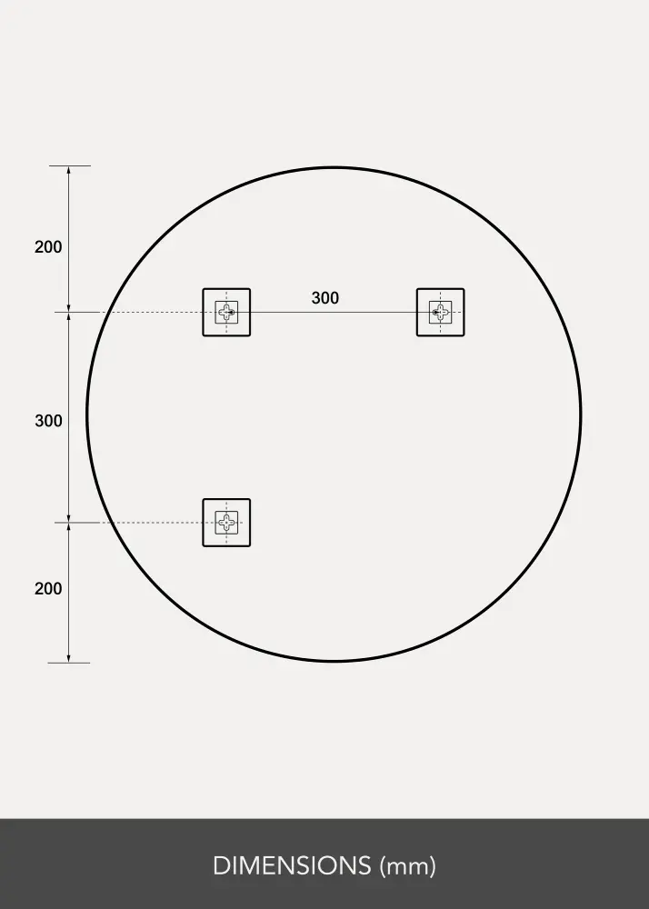 Redondo Espelho 70 cm Ø