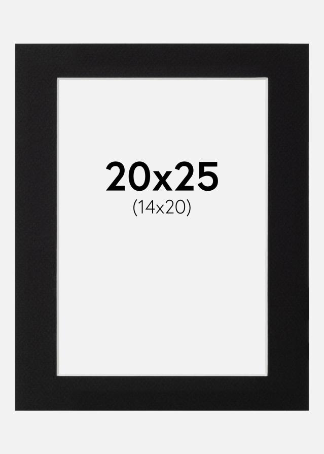 Passe-partout Canson Preto (Bordo interior branco) 20x25 cm (14x20)