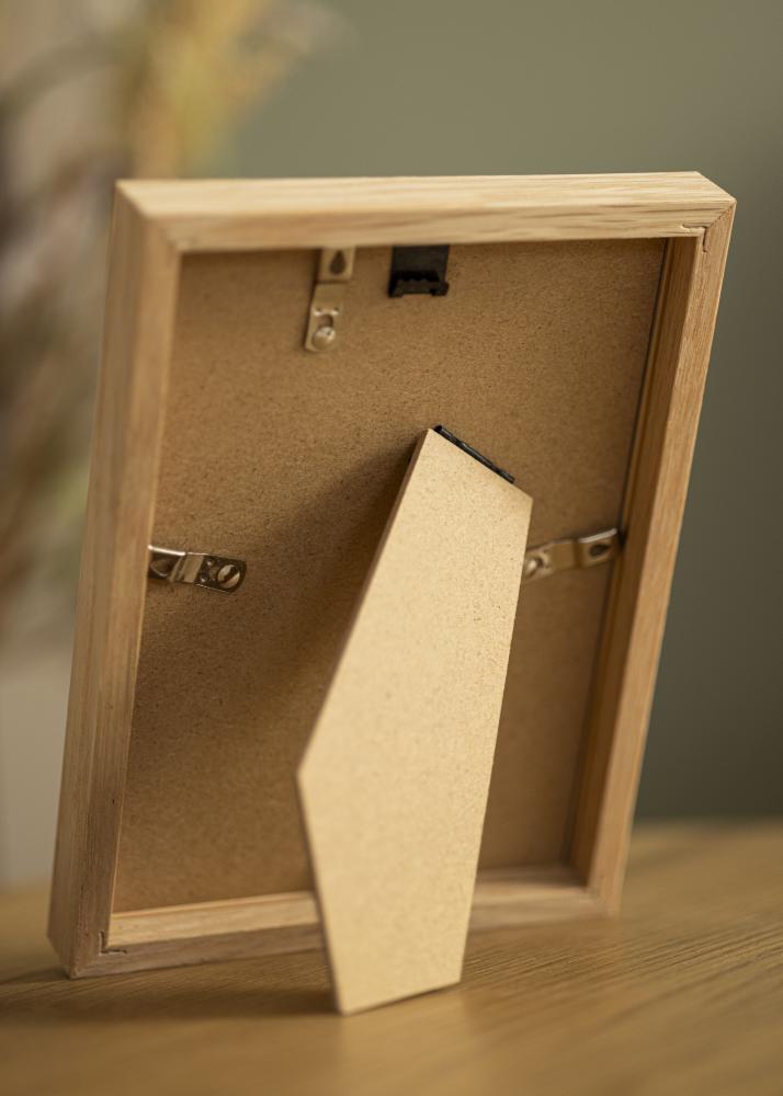 Moldura Soul Oak Veneer 13x18 cm - Passe-partout Branco 9x13 cm