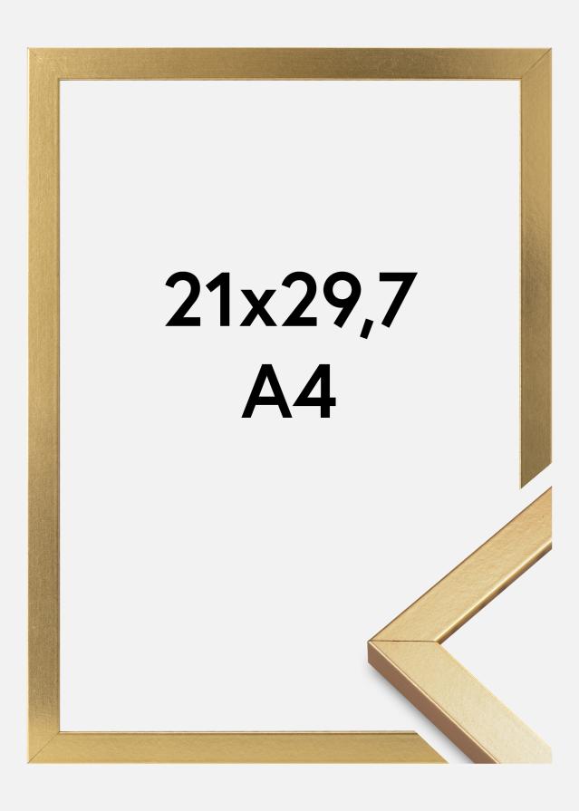 Moldura Minerva Vidro acrílico Dourado 21x29,7 cm (A4)