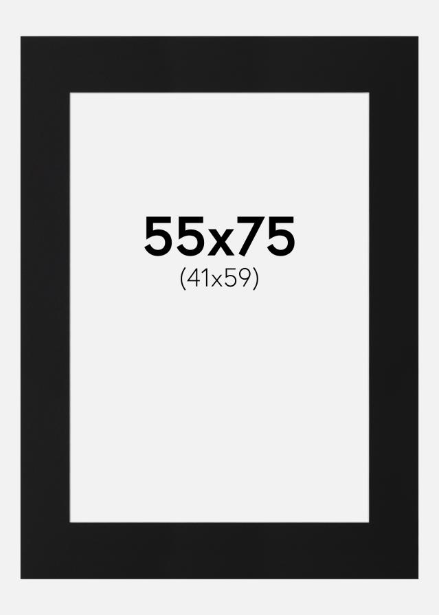 Passe-partout Preto Padrão (Bordo interior branco) 55x75 cm (41x59)
