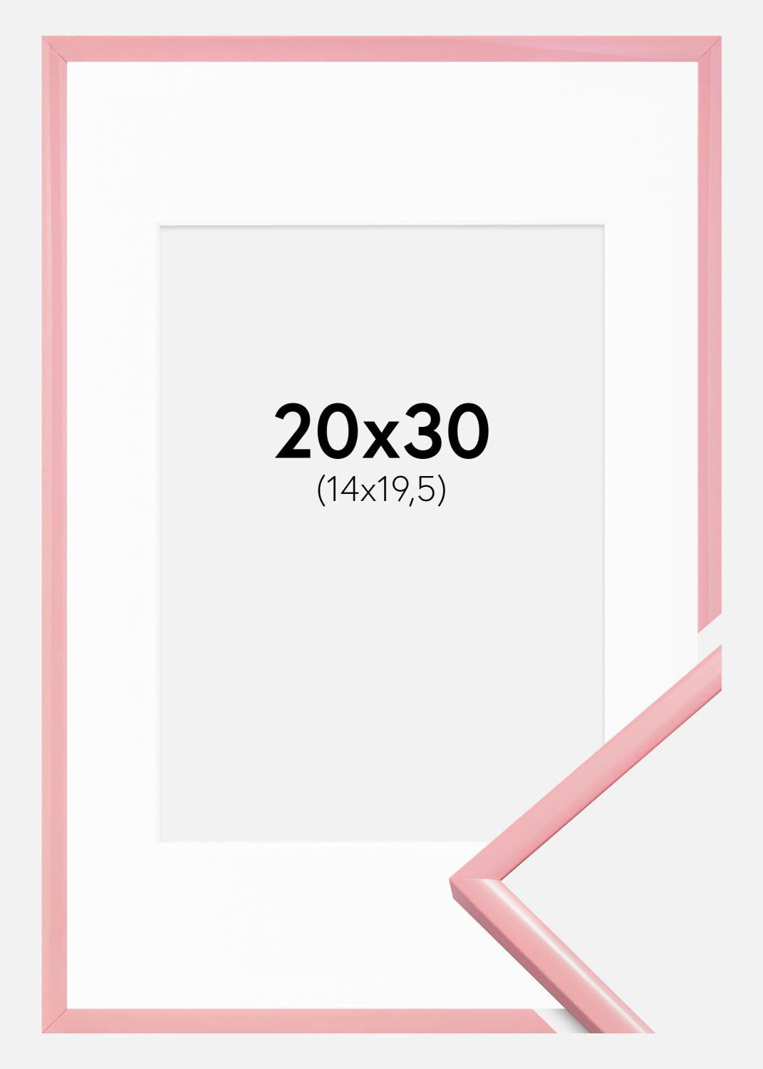 Product Image for Moldura New Lifestyle Cor-de-rosa 20x30 cm - Passe-partout Branco 15x21 cm (A5)