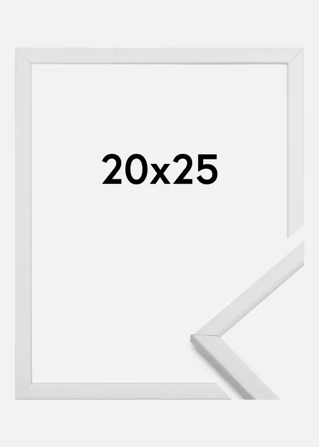 Moldura Galant Vidro acrílico Branco 20x25 cm