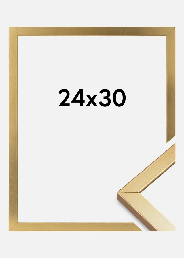 Moldura Minerva Vidro acrílico Dourado 24x30 cm