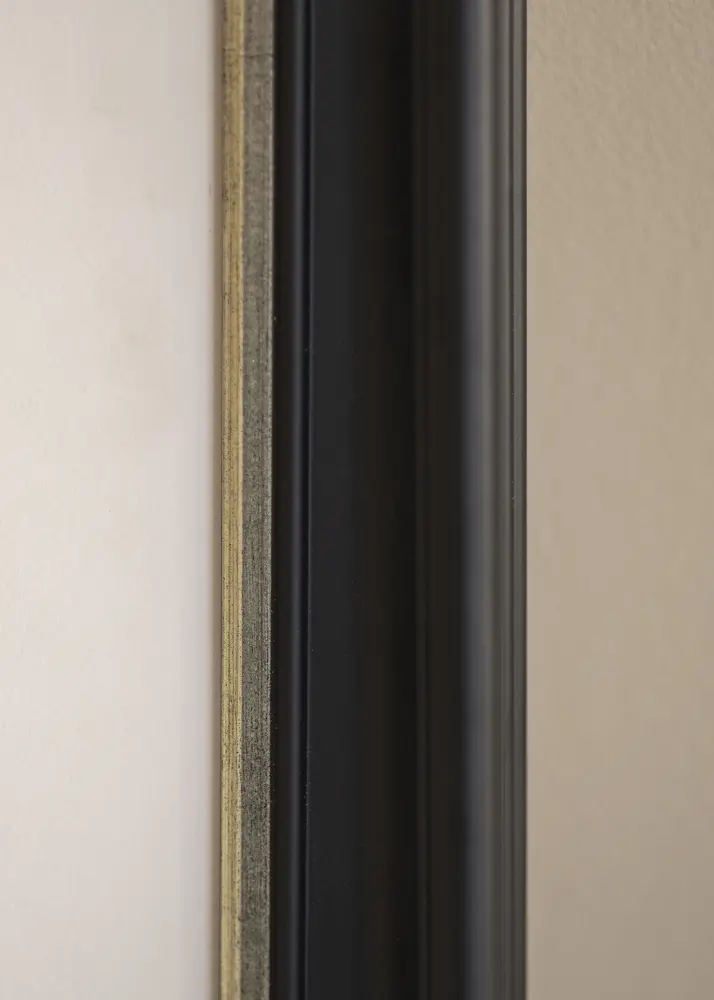 Moldura Mora Premium Preto-Prateado - Tamanho personalizável