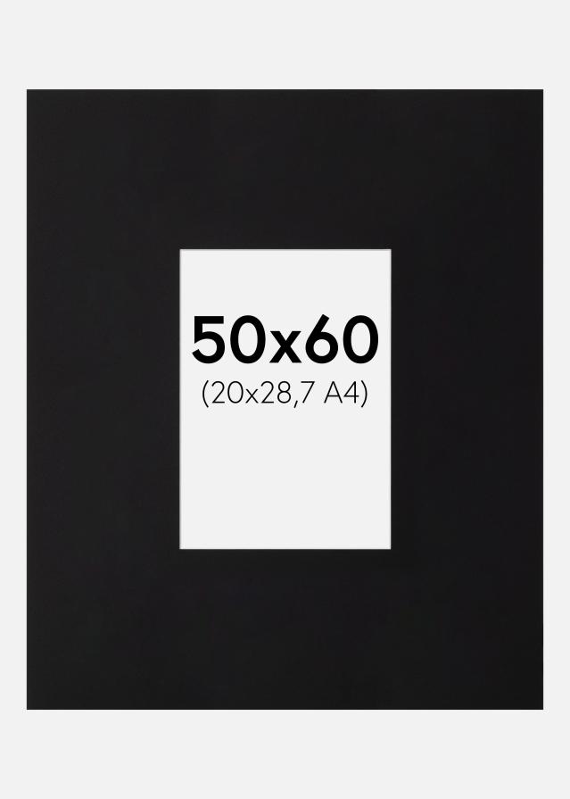 Passe-partout XXL Preto (Bordo interior branco) 50x60 cm (20x28,7)