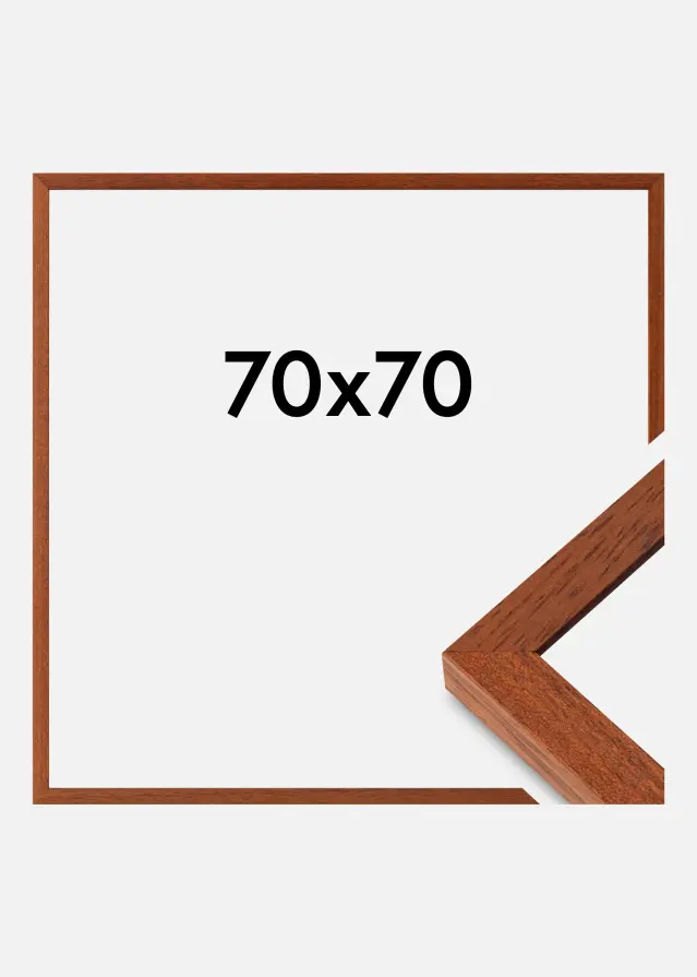 Moldura Hermes Vidro acrílico Cereja 70x70 cm