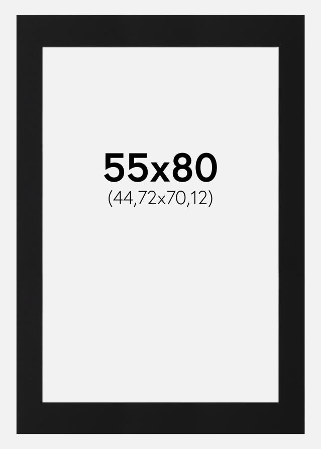 Passe-partout Preto Padrão (Bordo interior branco) 55x80 cm (44,72x70,12)