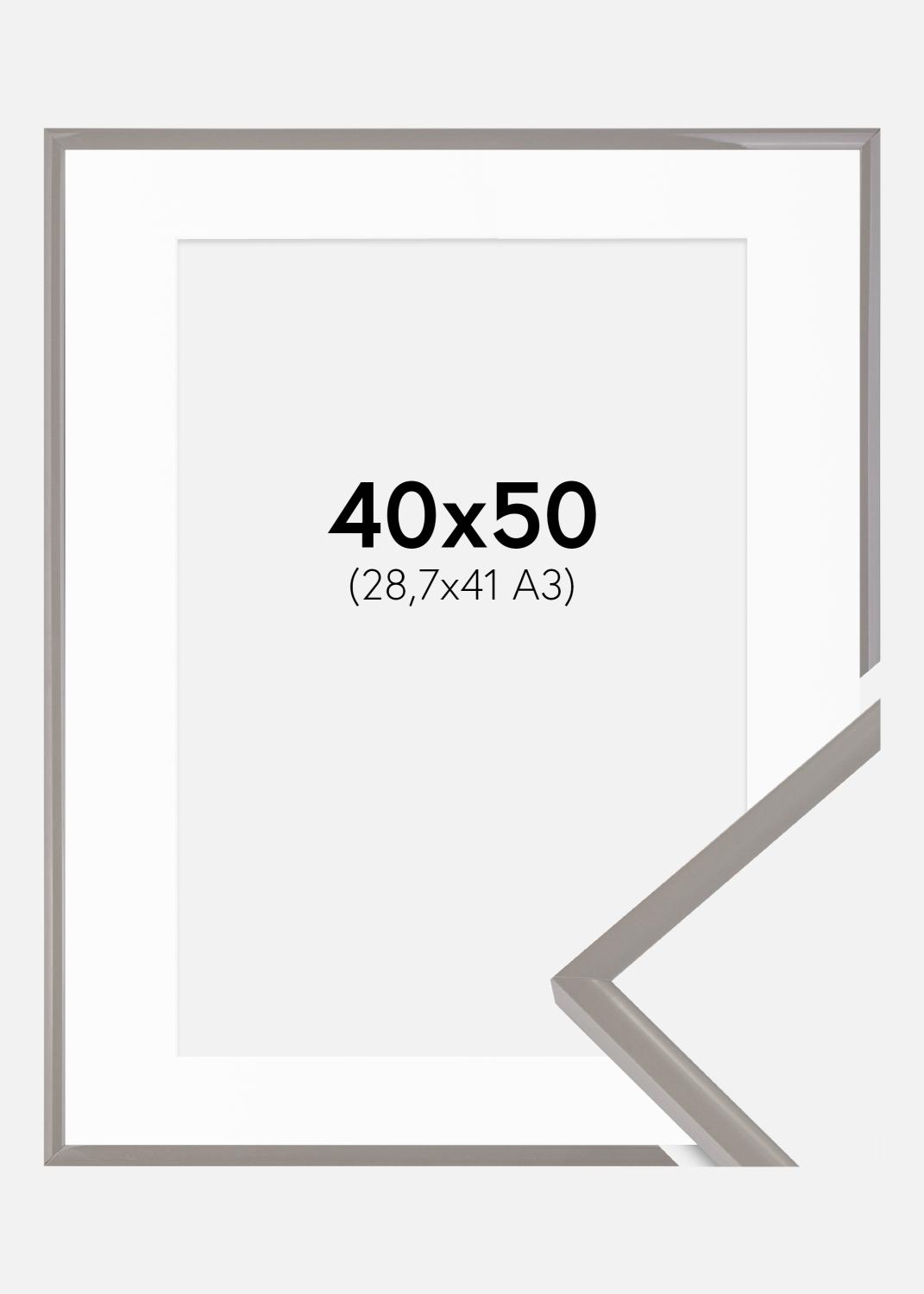 Product Image for Moldura New Lifestyle Earth Grey 40x50 cm - Passe-partout Branco 29,7x42 cm (A3)