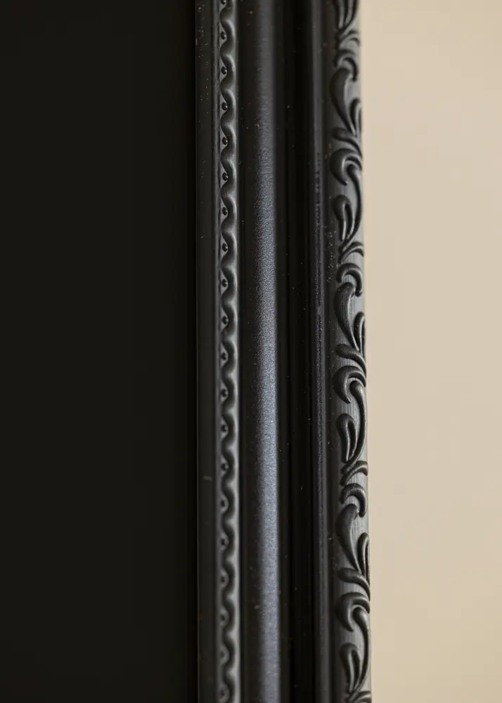 Moldura Abisko Preto 60x80 cm - Passe-partout Preto 50x70 cm
