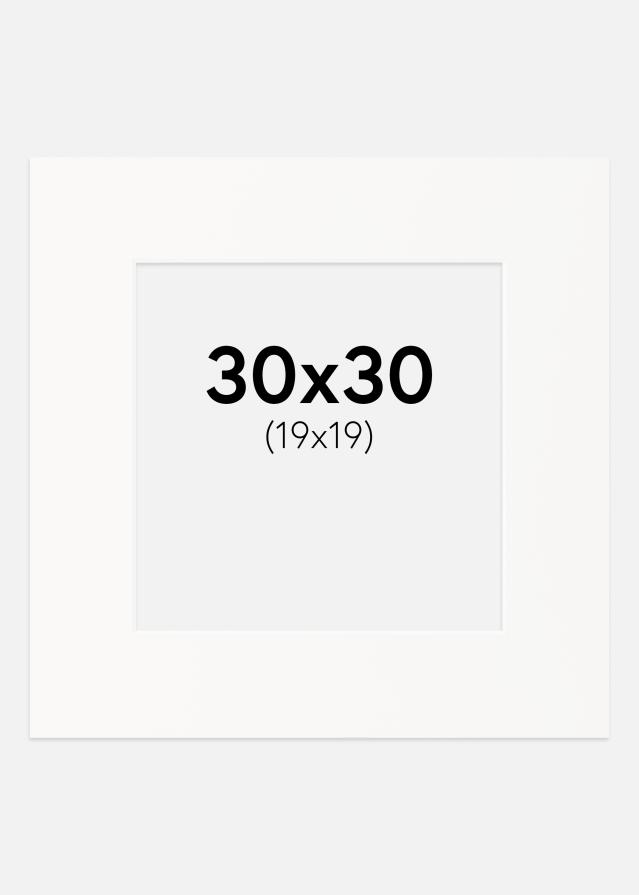 Passe-partout Offwhite (Bordo interior branco) 30x30 cm (19x19)