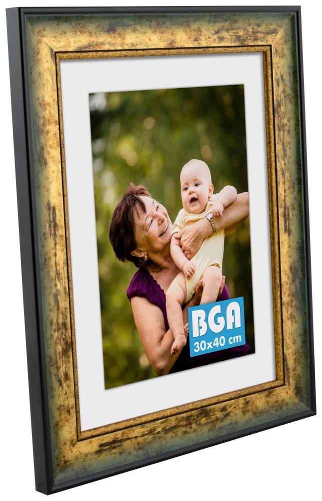 Moldura Roxen Dourado mosqueado - Tamanho personalizável