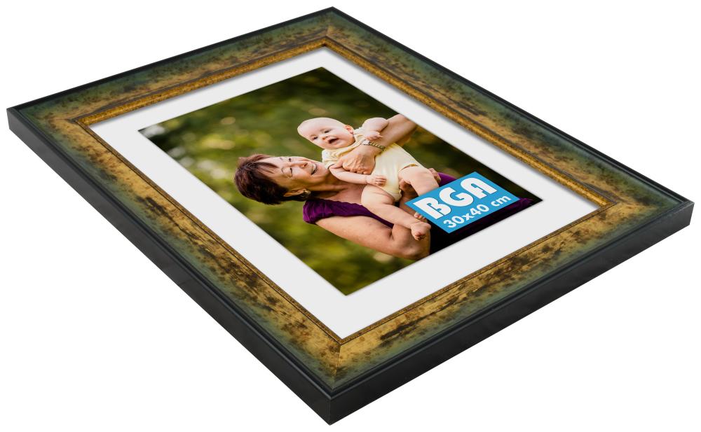 Moldura Roxen Dourado mosqueado - Tamanho personalizável