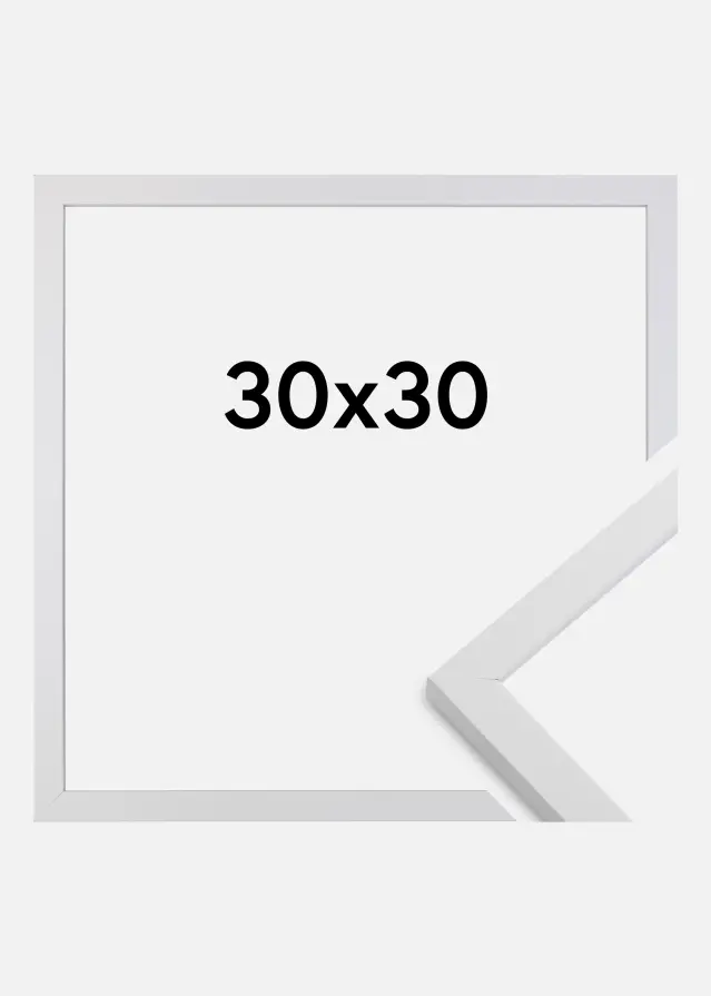 Moldura Trendy Vidro acrílico Branco 30x30 cm