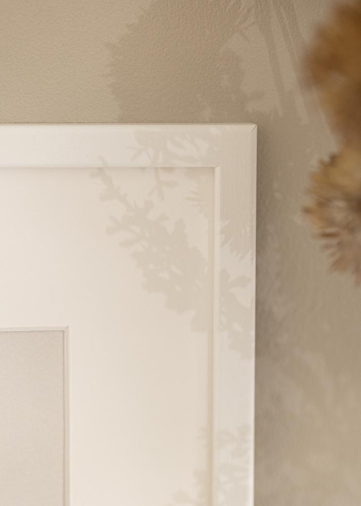 Moldura Kaspar Branco 50x70 cm - Passe-partout Branco 16x24 inches