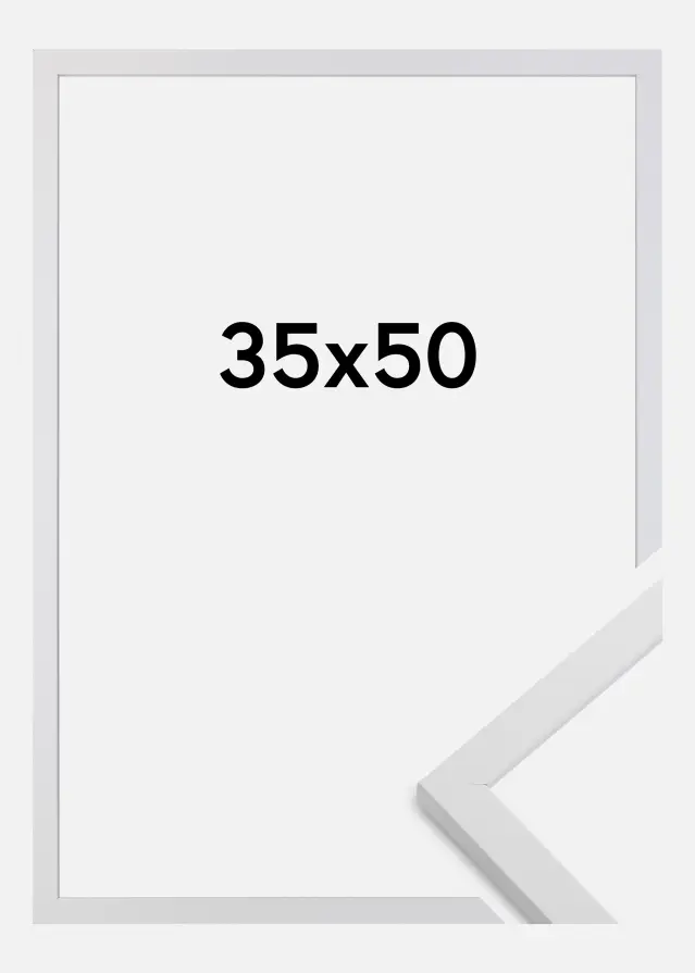 Moldura Trendy Vidro acrílico Branco 35x50 cm