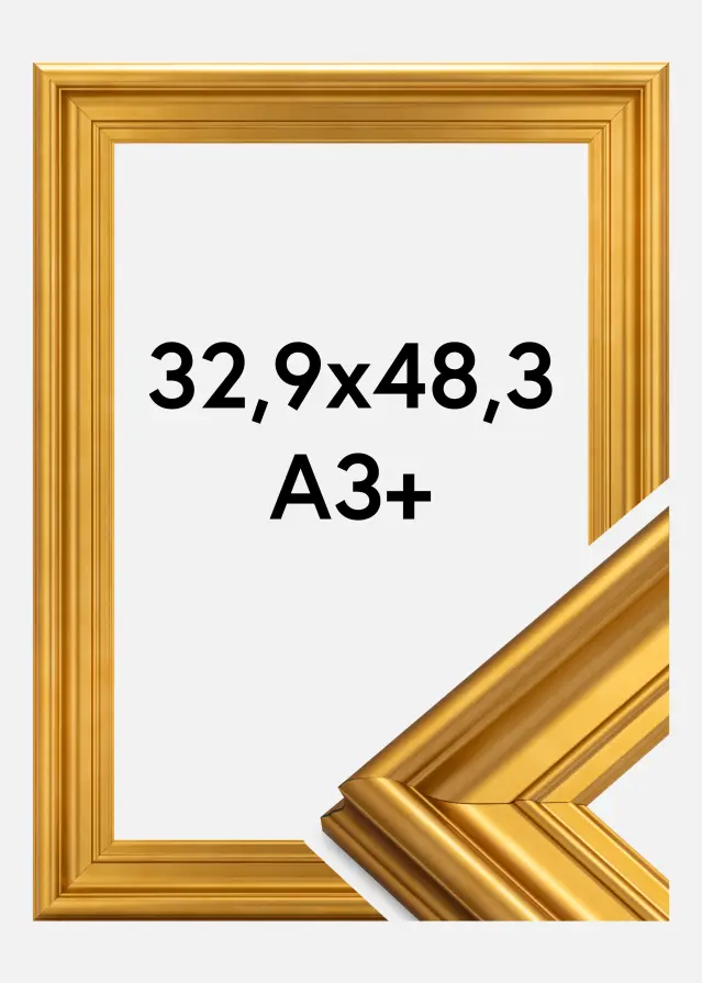 Moldura Mora Premium Dourado 32,9x48,3 cm (A3+)