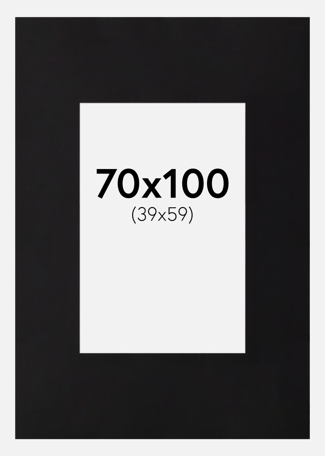 Product Image for Passe-partout XXL Preto (Bordo interior branco) 70x100 cm (39x59)
