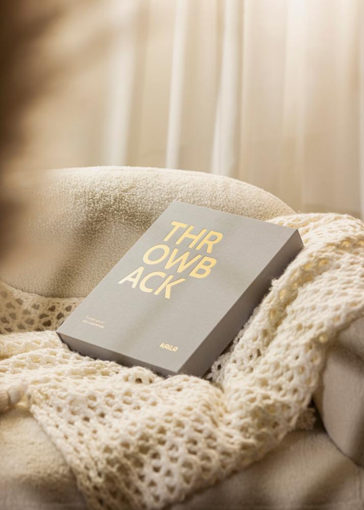 KAILA THROWBACK Grey - Coffee Table Photo Álbum (60 Páginas pretas / 30 folhas)