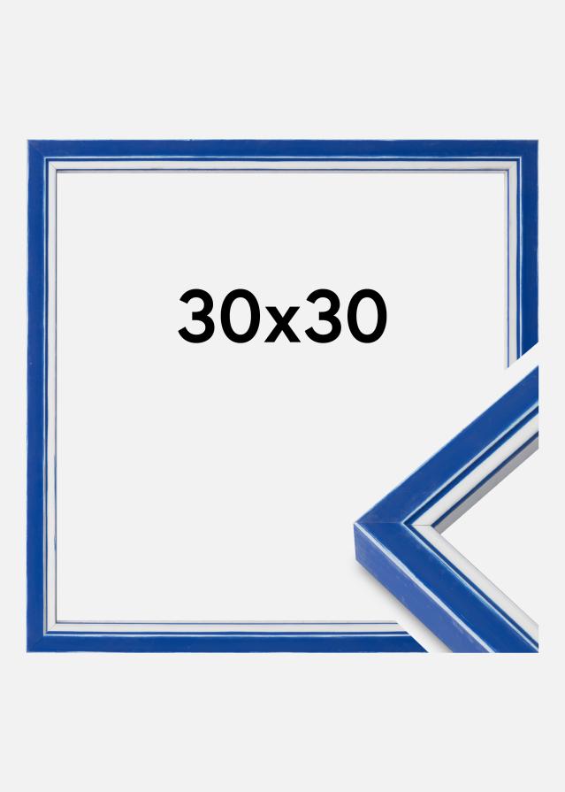 Moldura Diana Vidro acrílico Azul 30x30 cm