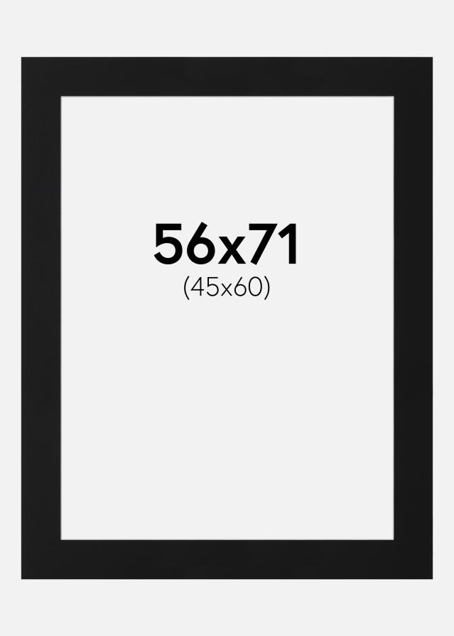 Passe-partout Preto Padrão (Bordo interior branco) 56x71 cm (45x60)