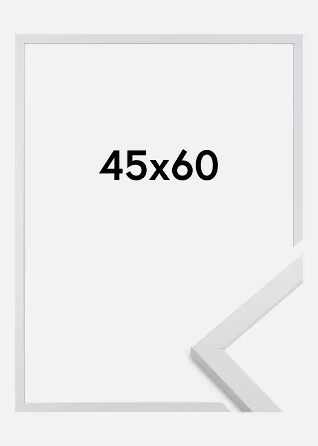 Moldura Trendy Vidro acrílico Branco 45x60 cm