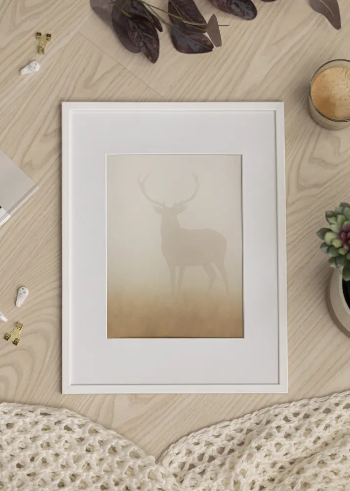 Moldura Galant Vidro acrílico Branco 42x59,4 cm (A2)