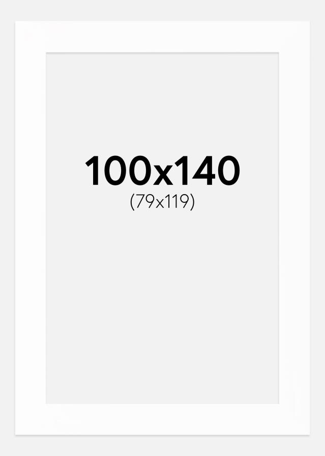 Passe-partout Canson Branco (Bordo interior branco) 100x140 cm (79x119)