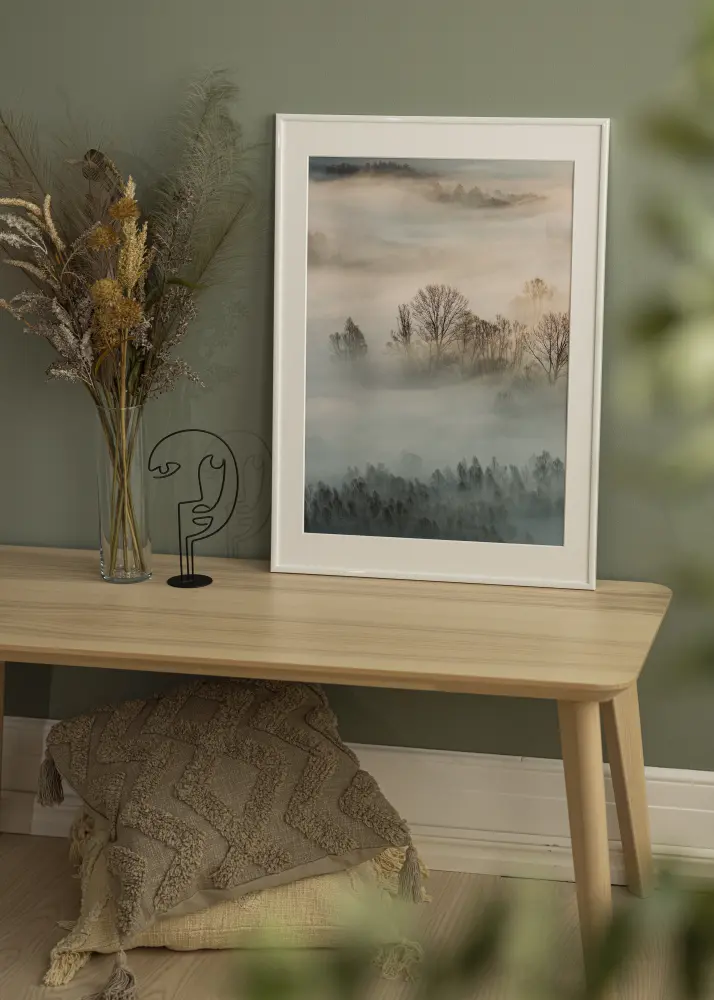Moldura New Lifestyle Branco 50x70 cm - Passe-partout Branco 33x56 cm