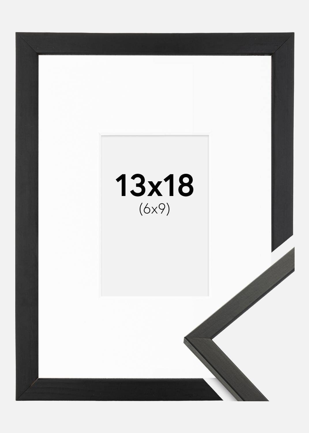 Product Image for Moldura Galant Preto 13x18 cm - Passe-partout Branco 7x10 cm