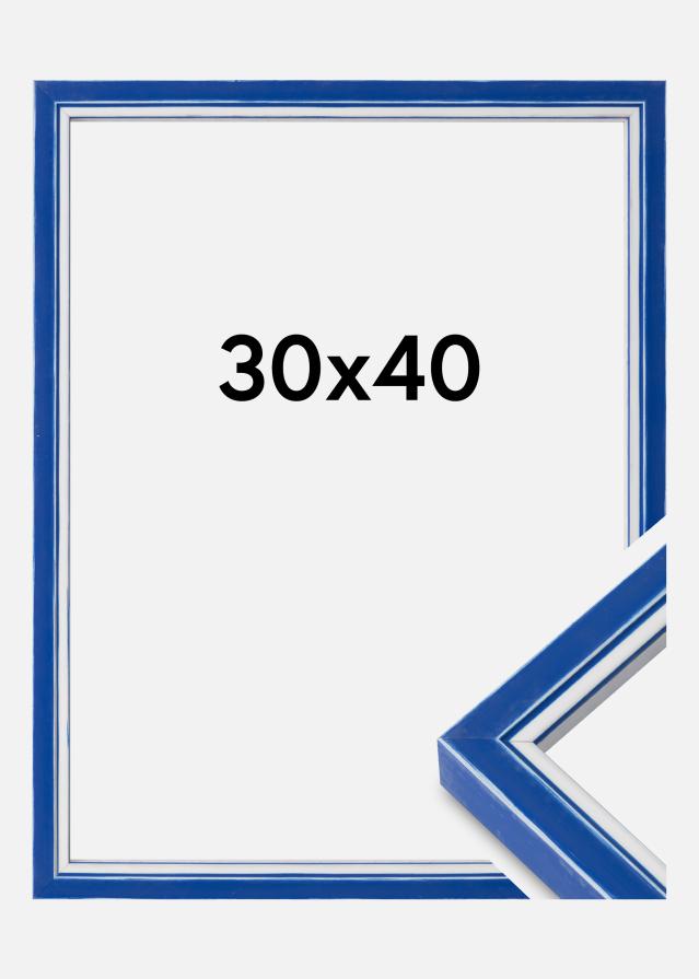 Moldura Diana Vidro acrílico Azul 30x40 cm