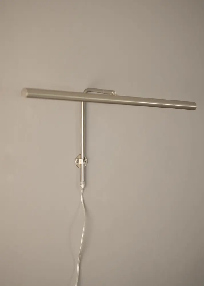 Gallery LED 60 cm iluminação p/ quadros - Níquel