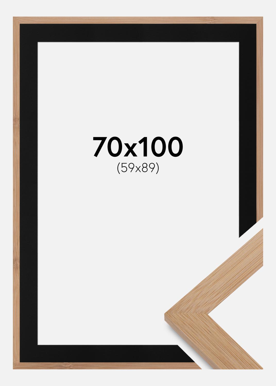Product Image for Moldura Hoei Bambu 70x100 cm - Passe-partout Preto 60x90 cm