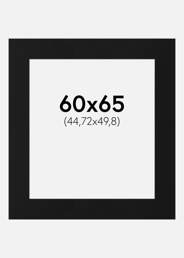 Passe-partout Preto Padrão (Bordo interior branco) 60x65 cm (44,72x49,8)